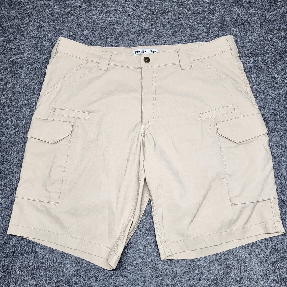 First Tactical Mens Khaki Cargo Utility Range Ripstop Shorts 40